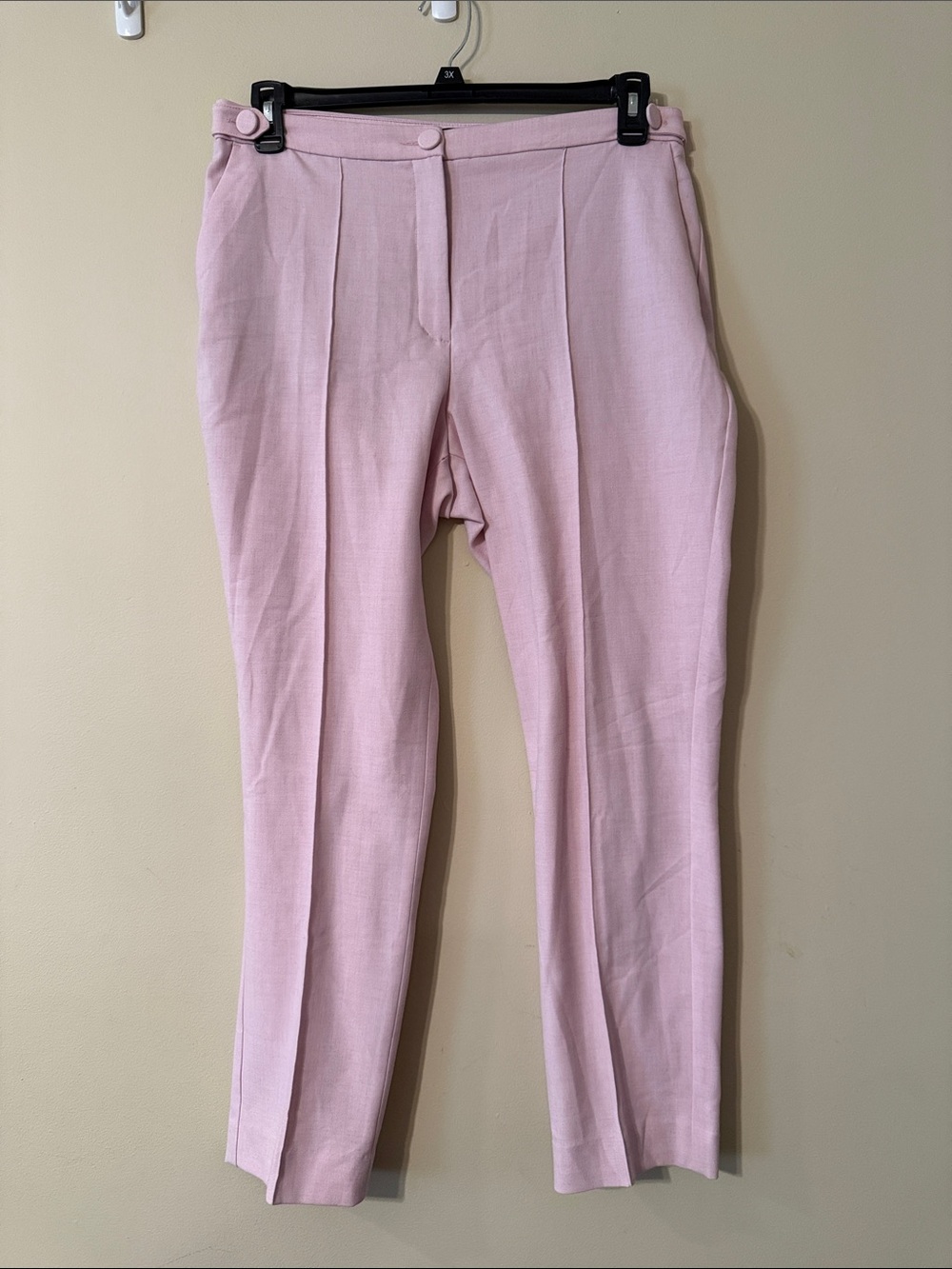 Express Light Pink Tailored High-Waist Trousers